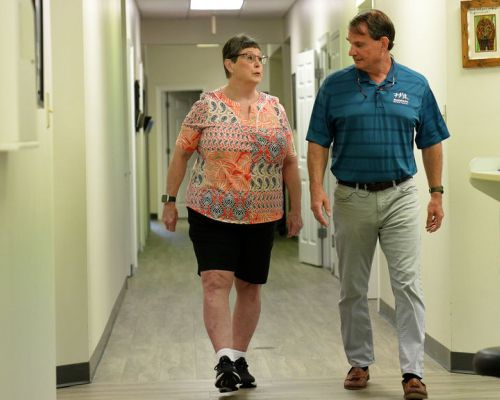 Dr. Park with patient - Debbie