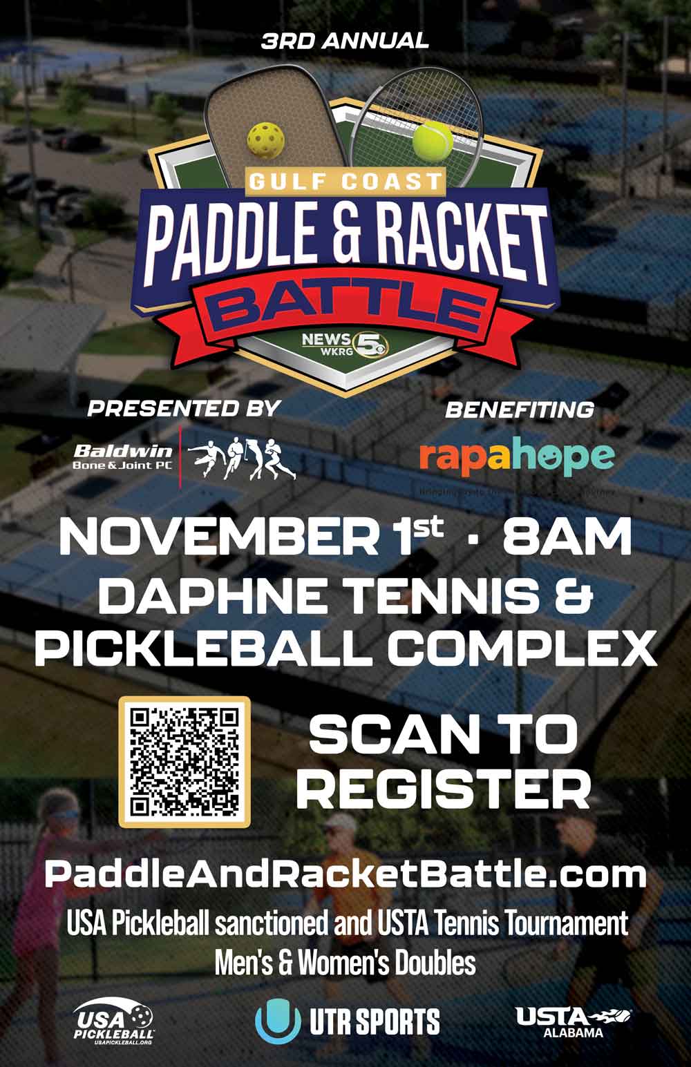 Paddle & Racket Battle Flyer